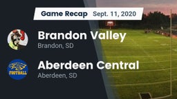 Recap: Brandon Valley  vs. Aberdeen Central  2020