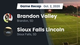 Recap: Brandon Valley  vs. Sioux Falls Lincoln  2020