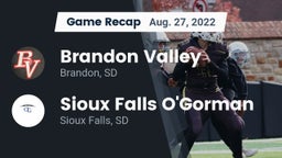 Recap: Brandon Valley  vs. Sioux Falls O'Gorman  2022