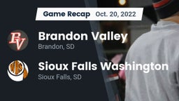 Recap: Brandon Valley  vs. Sioux Falls Washington  2022