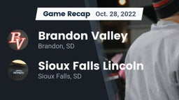 Recap: Brandon Valley  vs. Sioux Falls Lincoln  2022