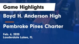 Boyd H. Anderson High vs Pembroke Pines Charter  Game Highlights - Feb. 6, 2020