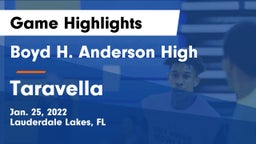 Boyd H. Anderson High vs Taravella Game Highlights - Jan. 25, 2022
