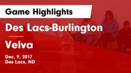 Des Lacs-Burlington  vs Velva  Game Highlights - Dec. 9, 2017