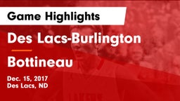 Des Lacs-Burlington  vs Bottineau  Game Highlights - Dec. 15, 2017