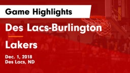 Des Lacs-Burlington  vs Lakers Game Highlights - Dec. 1, 2018