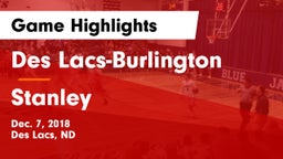 Des Lacs-Burlington  vs Stanley  Game Highlights - Dec. 7, 2018