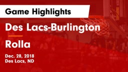 Des Lacs-Burlington  vs Rolla  Game Highlights - Dec. 28, 2018