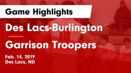 Des Lacs-Burlington  vs Garrison Troopers Game Highlights - Feb. 14, 2019