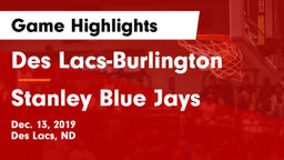 Des Lacs-Burlington  vs Stanley Blue Jays Game Highlights - Dec. 13, 2019