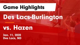 Des Lacs-Burlington  vs vs. Hazen Game Highlights - Jan. 11, 2020