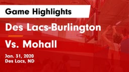Des Lacs-Burlington  vs Vs. Mohall Game Highlights - Jan. 31, 2020