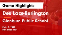 Des Lacs-Burlington  vs Glenburn Public School Game Highlights - Feb. 7, 2020