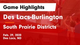 Des Lacs-Burlington  vs South Prairie Districts Game Highlights - Feb. 29, 2020