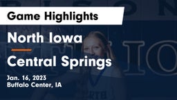 North Iowa  vs Central Springs  Game Highlights - Jan. 16, 2023