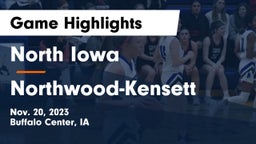 North Iowa  vs Northwood-Kensett  Game Highlights - Nov. 20, 2023