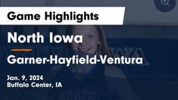North Iowa  vs Garner-Hayfield-Ventura  Game Highlights - Jan. 9, 2024