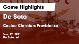 De Soto  vs Coulee Christian/Providence Game Highlights - Jan. 19, 2021