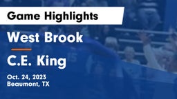 West Brook  vs C.E. King  Game Highlights - Oct. 24, 2023