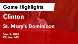 Clinton  vs St. Mary's Dominican  Game Highlights - Jan. 6, 2024