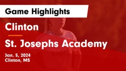 Clinton  vs St. Josephs Academy Game Highlights - Jan. 5, 2024