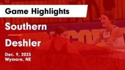 Southern  vs Deshler  Game Highlights - Dec. 9, 2023
