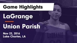 LaGrange  vs Union Parish   Game Highlights - Nov 22, 2016
