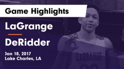 LaGrange  vs DeRidder Game Highlights - Jan 18, 2017