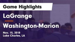 LaGrange  vs Washington-Marion  Game Highlights - Nov. 15, 2018