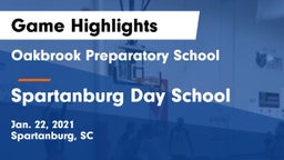 Oakbrook Preparatory School vs Spartanburg Day School Game Highlights - Jan. 22, 2021
