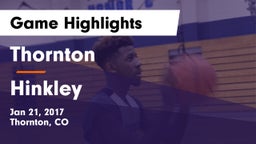 Thornton  vs Hinkley  Game Highlights - Jan 21, 2017