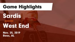 Sardis  vs West End  Game Highlights - Nov. 25, 2019