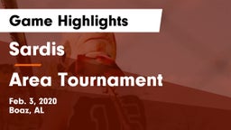 Sardis  vs Area Tournament Game Highlights - Feb. 3, 2020