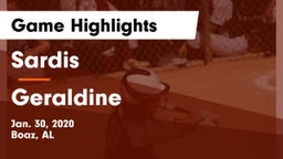 Sardis  vs Geraldine Game Highlights - Jan. 30, 2020