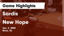 Sardis  vs New Hope  Game Highlights - Jan. 3, 2020