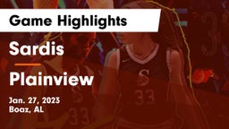 Sardis  vs Plainview  Game Highlights - Jan. 27, 2023