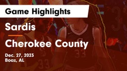 Sardis  vs Cherokee County Game Highlights - Dec. 27, 2023
