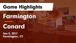 Farmington  vs Conard  Game Highlights - Jan 5, 2017