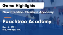 New Creation Christian Academy vs Peachtree Academy Game Highlights - Dec. 4, 2021