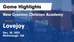 New Creation Christian Academy vs Lovejoy  Game Highlights - Dec. 20, 2022