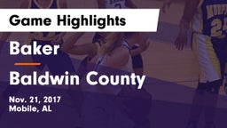 Baker  vs Baldwin County Game Highlights - Nov. 21, 2017