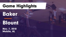 Baker  vs Blount Game Highlights - Nov. 7, 2018