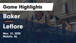 Baker  vs Leflore  Game Highlights - Nov. 13, 2020