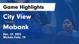 City View  vs Mabank  Game Highlights - Dec. 29, 2023