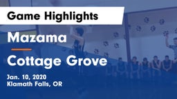 Mazama  vs Cottage Grove  Game Highlights - Jan. 10, 2020