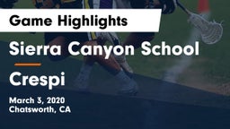 Sierra Canyon School vs Crespi  Game Highlights - March 3, 2020
