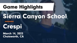 Sierra Canyon School vs Crespi  Game Highlights - March 14, 2023