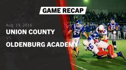Recap: Union County  vs. Oldenburg Academy  2016