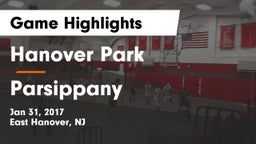 Hanover Park  vs Parsippany  Game Highlights - Jan 31, 2017