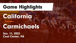 California  vs Carmichaels  Game Highlights - Jan. 11, 2022